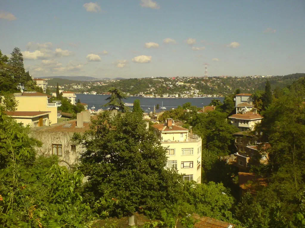 A quiet Bosphorus bay in the Bebek neighborhood of Istanbul on a calm morning