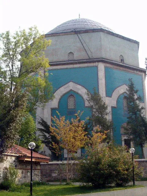 The turquoise-tiled Green Tomb (Yeşil Türbe) of Sultan Mehmed I in Bursa
